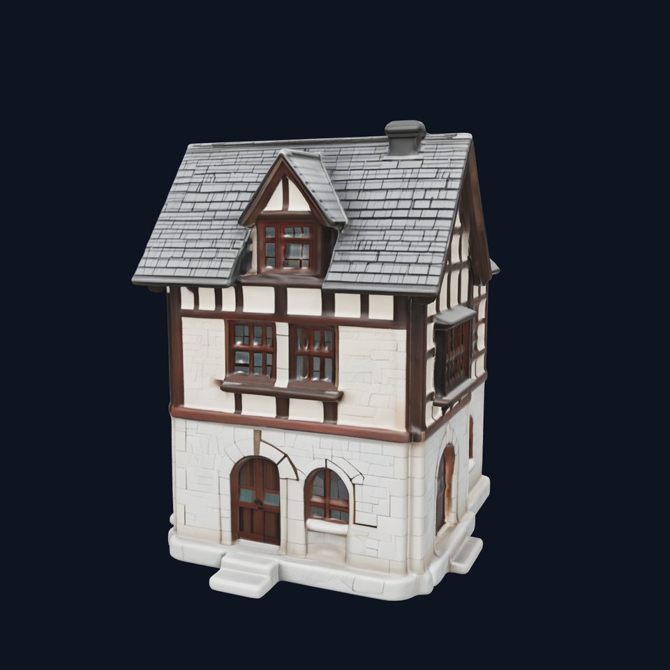 Medieval HalfTimbered House Model Pack for Realistic Rendering